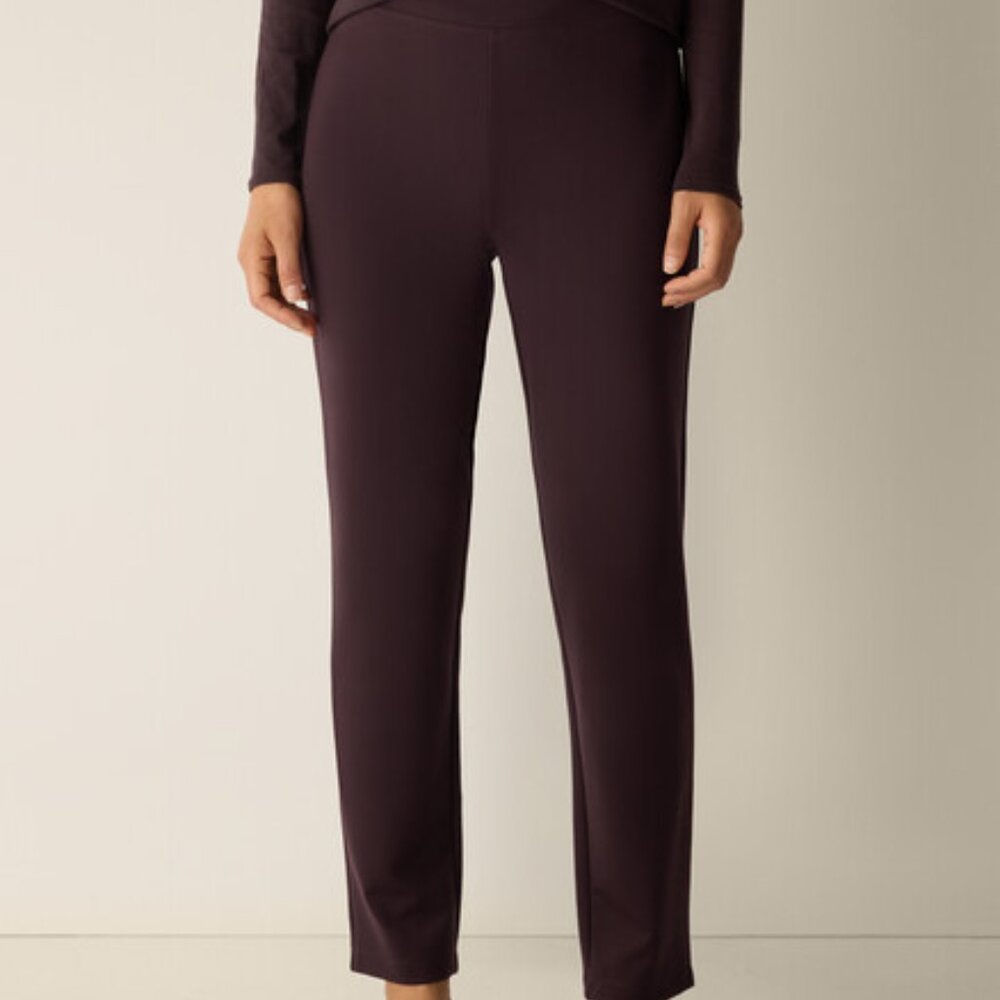 Eileen Fisher Straight Leg Pants in Deep Plum